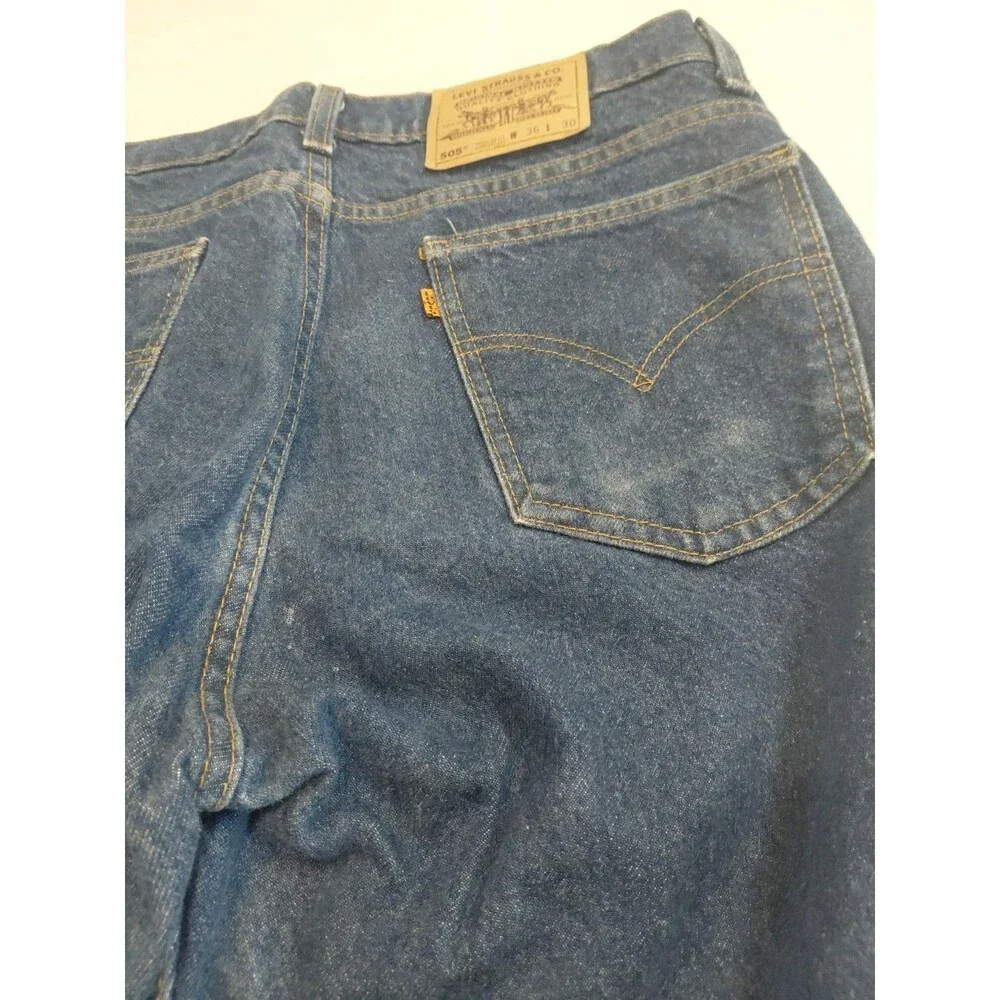 Levi's 505 Orange Tab Jeans Men's 36x30 (40505-0234) Light Wash Made in Mexico